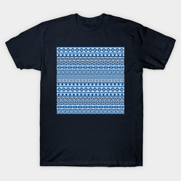 Aztec Influence Pattern III BWB T-Shirt by NataliePaskell